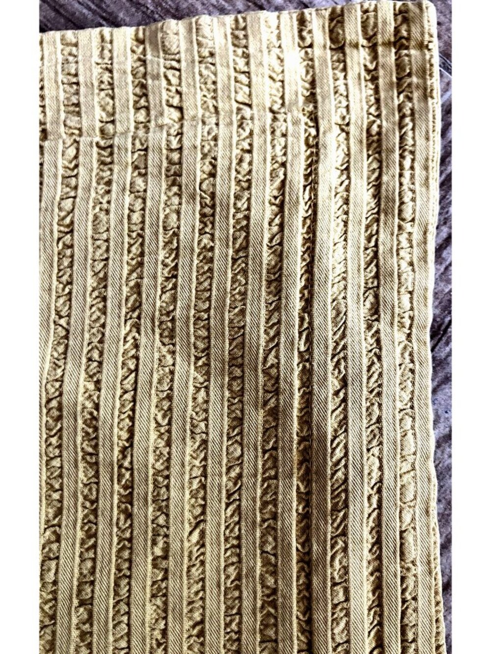 Brooklinen King Pillow Shams Seersucker Mustard Yellow Gold 100% Cotton Portugal - Picture 13 of 15